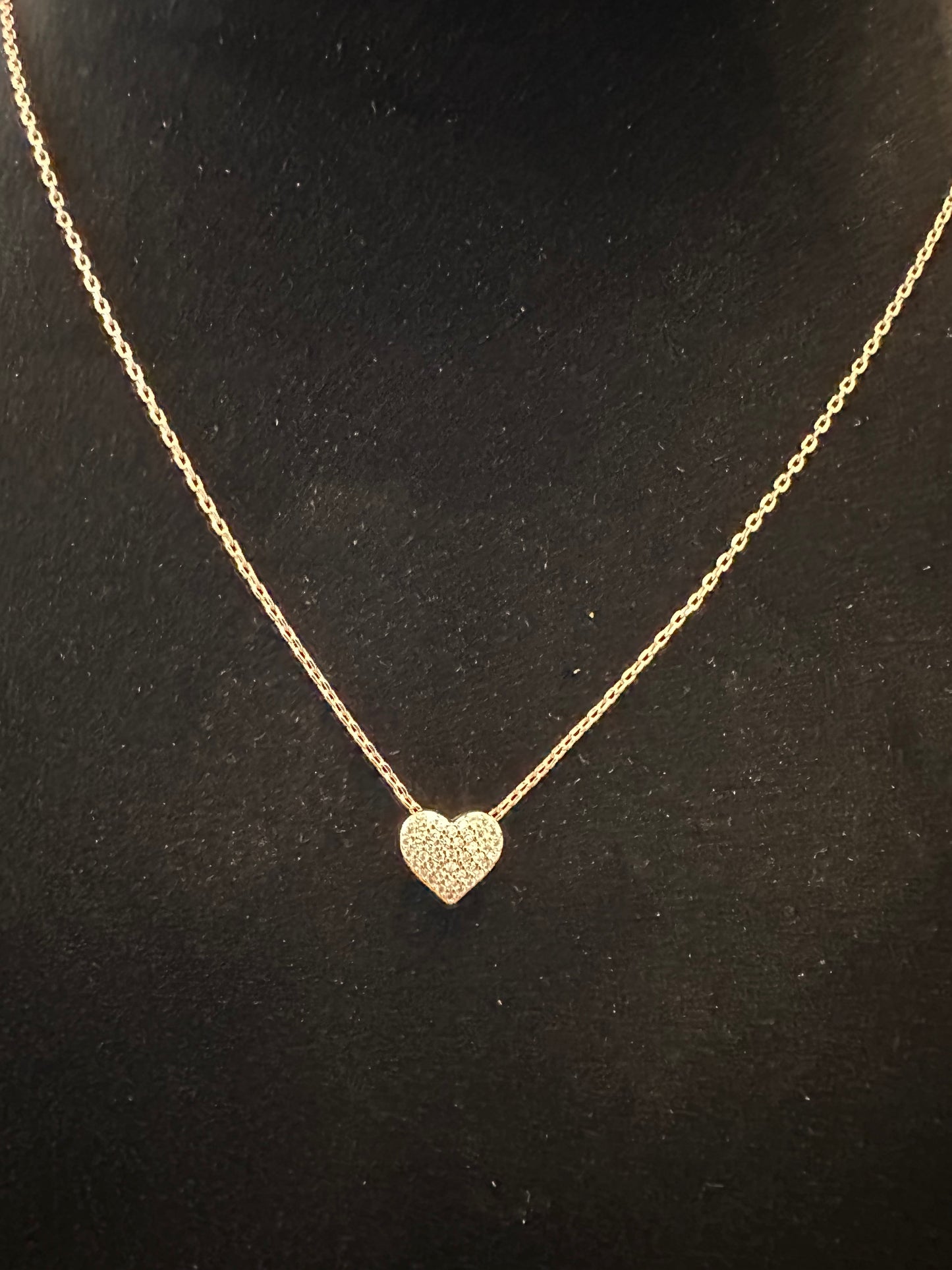 Vintage Heart Pendant (Rose Gold)