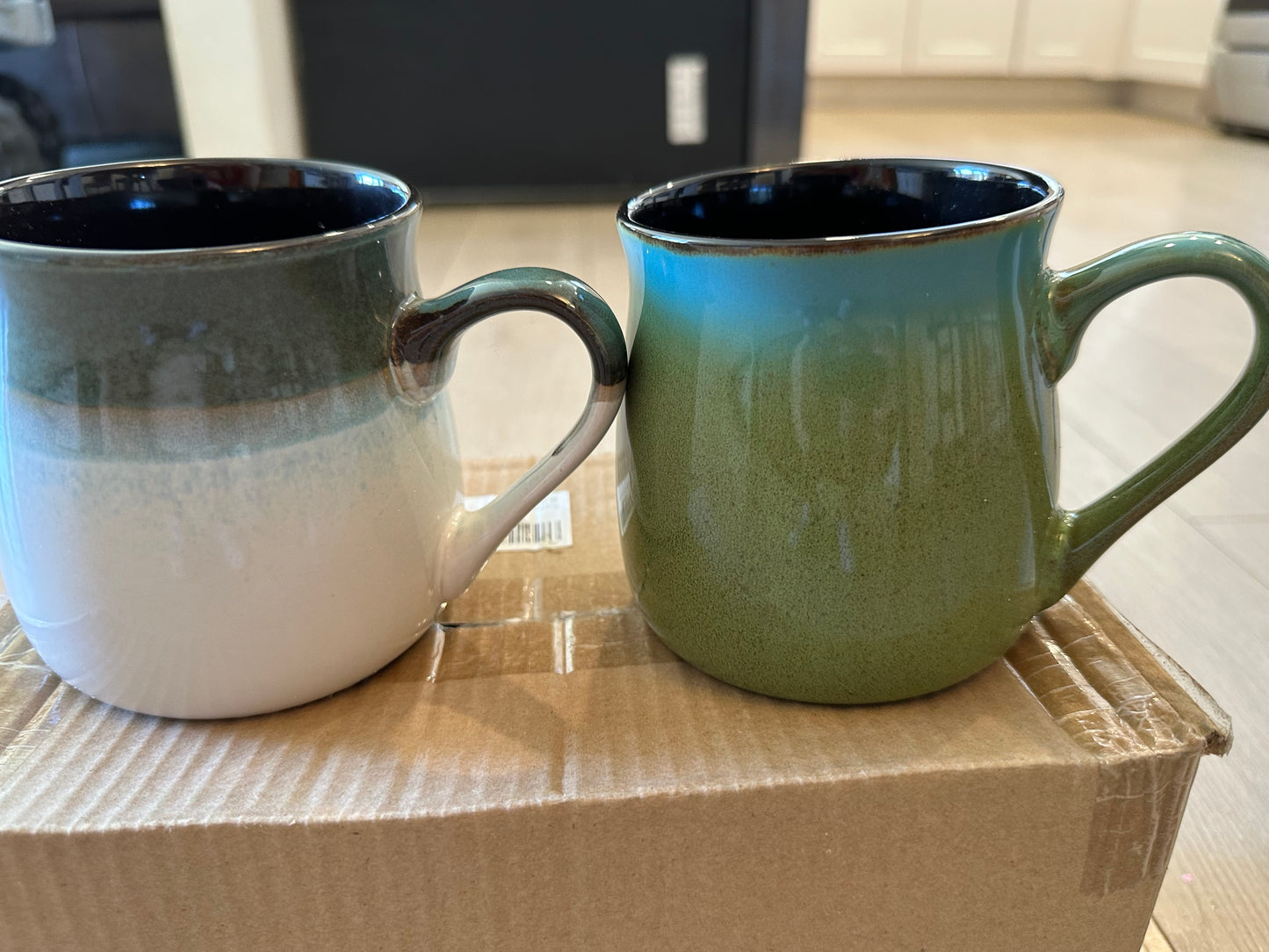 Pisten Homme Coffee mugs (2pk) - Turquoise & Green