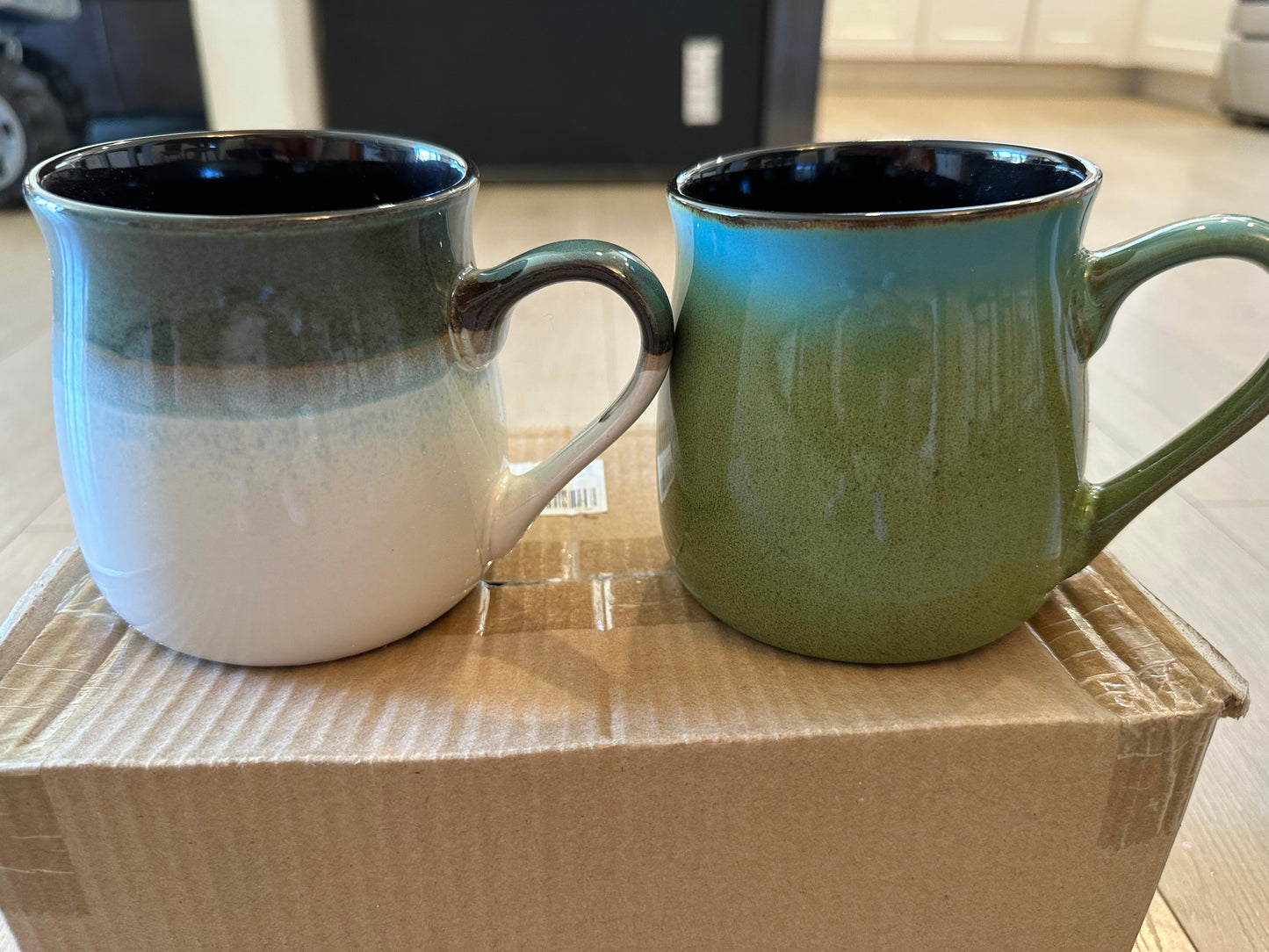 Pisten Homme Coffee mugs (2pk) - Turquoise & Green