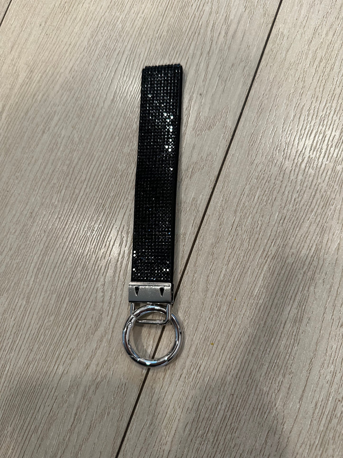 Black Sparkle Key Chain