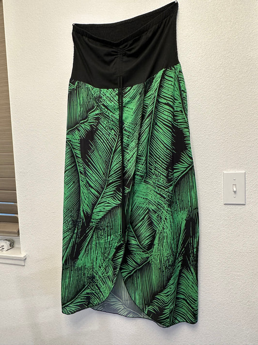 Leafy Black and Green 2XL Dress