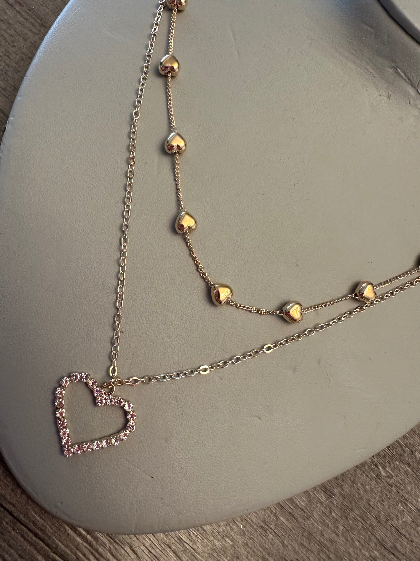 Double Layered Heart Necklace