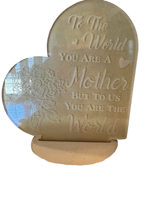 Décor "to the world you are the best mother but to us you are the world"