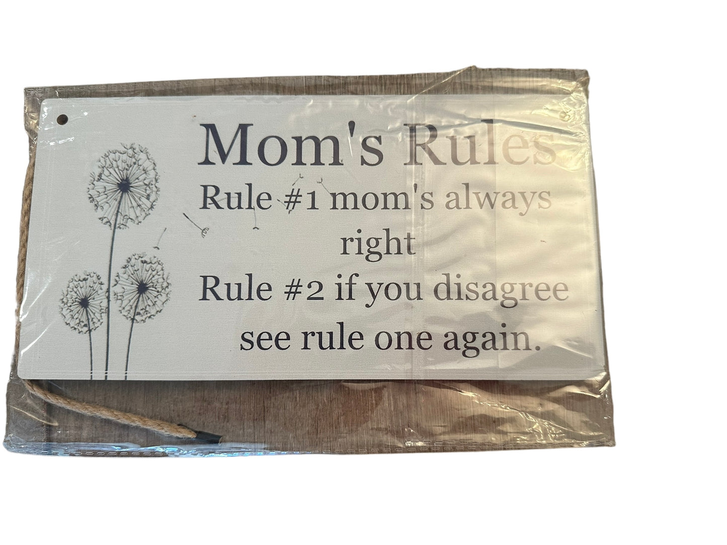 Mom's rules décor