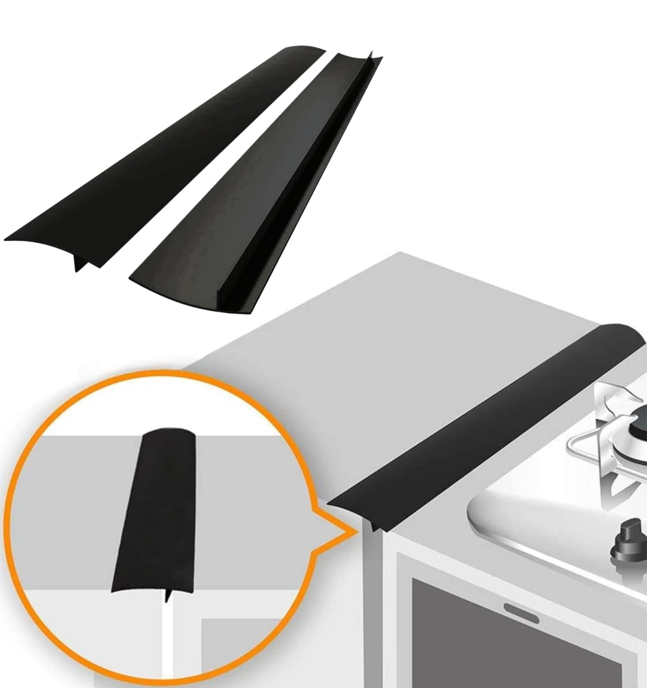 Silicone Stove Gap Covers (2 pack)