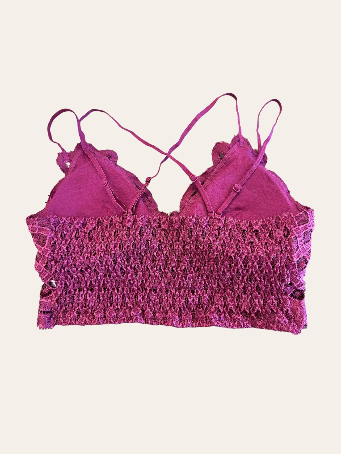 Lace Bralette (Magenta)