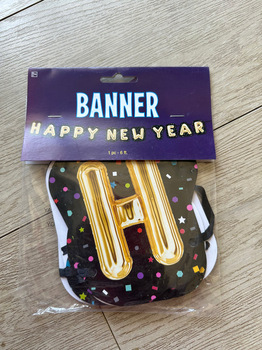 Happy New Year Banner 6 ft