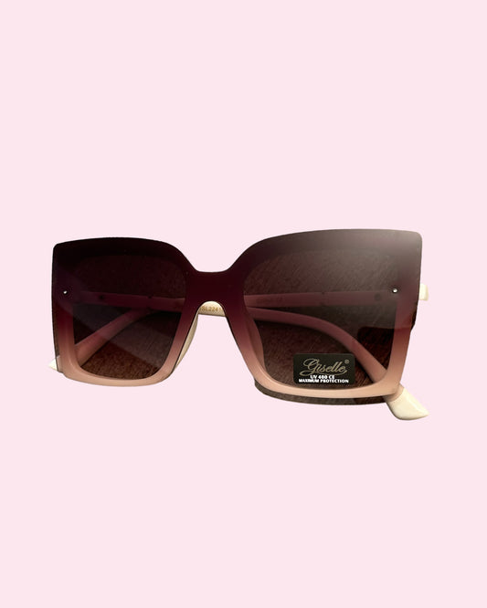 Non-Framed Squared Oversized Shades (White)