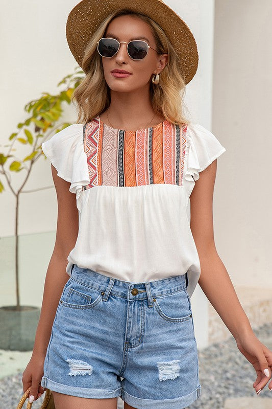 Tribal Print Short Sleeve