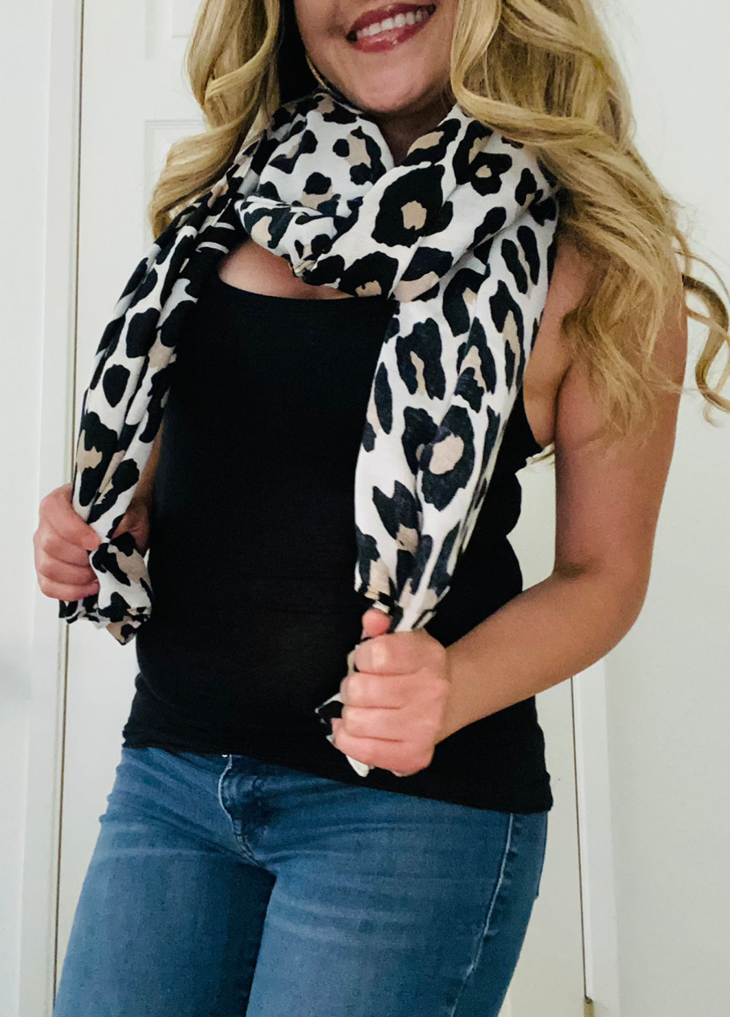 Long Leopard Scarf