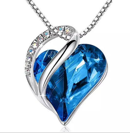 Sapphire Heart Shaped Necklace