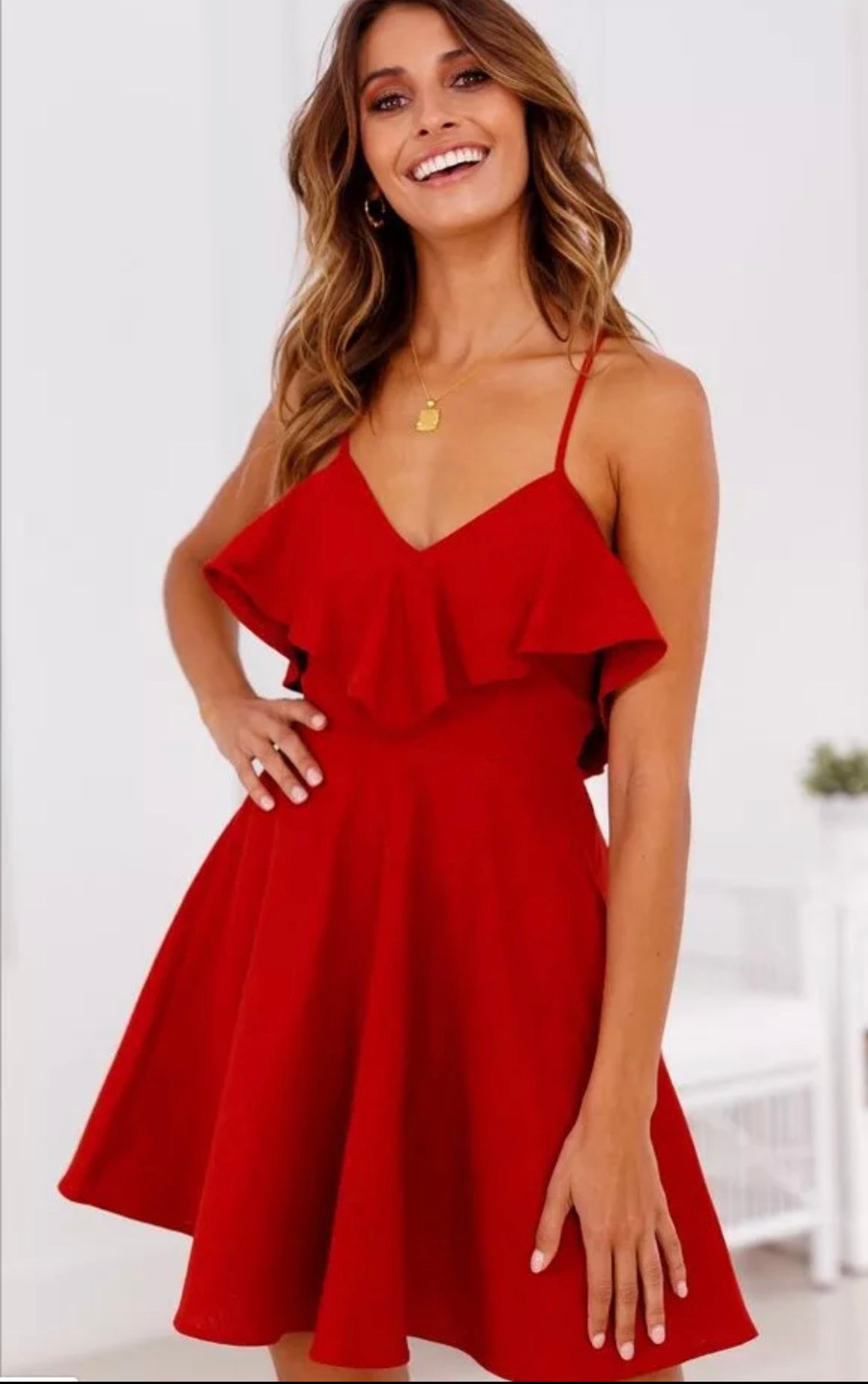 Strappy Red Dress