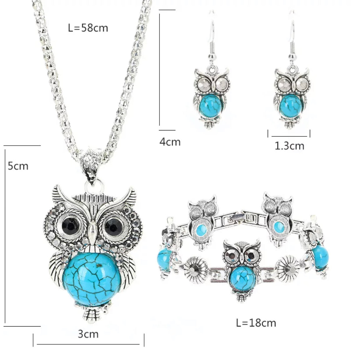 Owl Jewelry Set