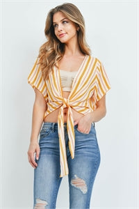 Yellow Ivory Striped Top