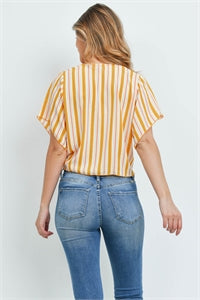 Yellow Ivory Striped Top