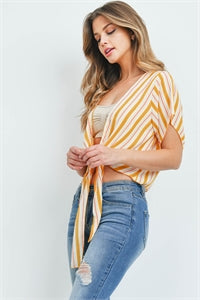 Yellow Ivory Striped Top