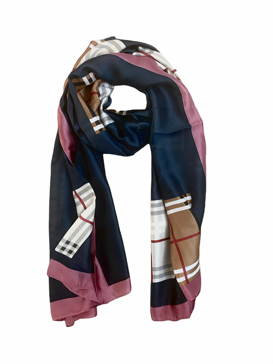 Burgundy & Blue Scarf