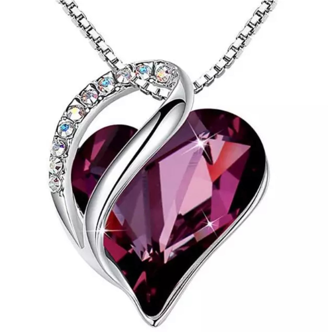 Amethyst Heart Shaped Necklace