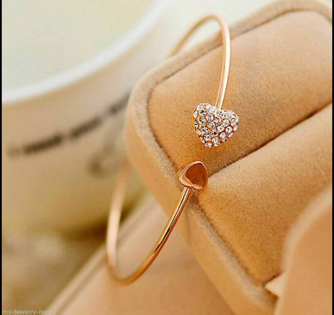 Heart Rose Gold Cuff