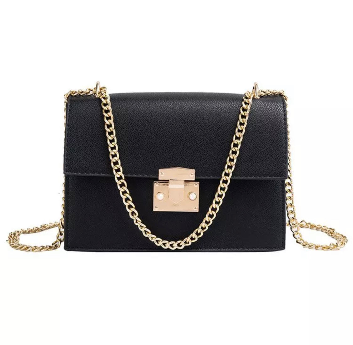 Classy Textured Crossbody (Black)