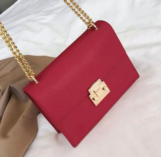 Classy Textured Crossbody (Red)