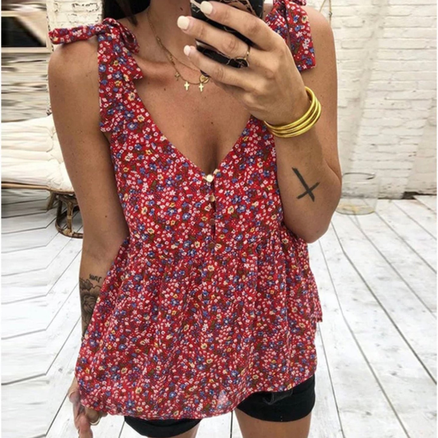 Summer's Calling Tank Top (Red)