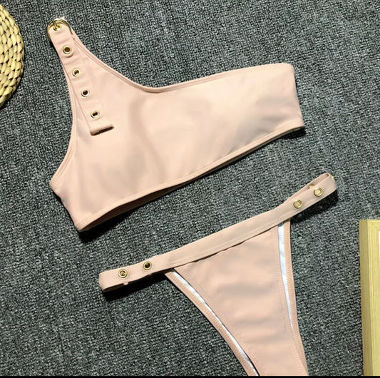 Light Pink One Strap Bikini