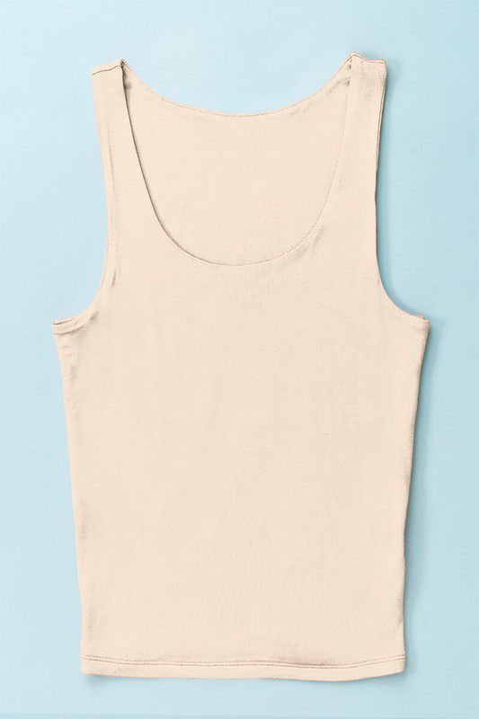 Basic Cropped Tank Top (Tan)