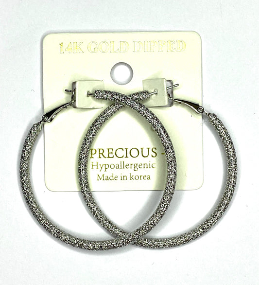 Hypoallergenic Gold Dipped Hoops (Silver)