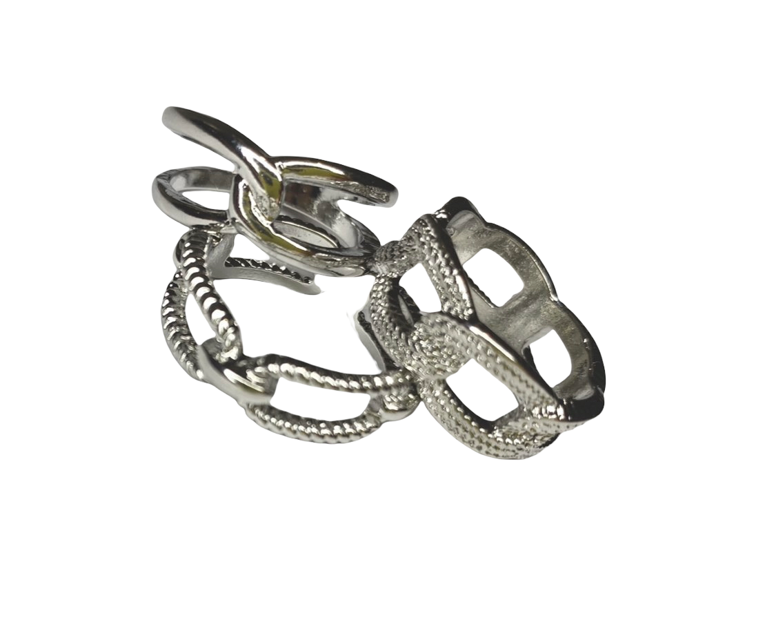 Karen Silver Ring Set