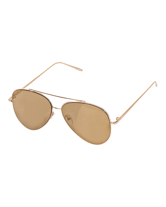 Aviator Double Bridge Sunglasses (Brown)