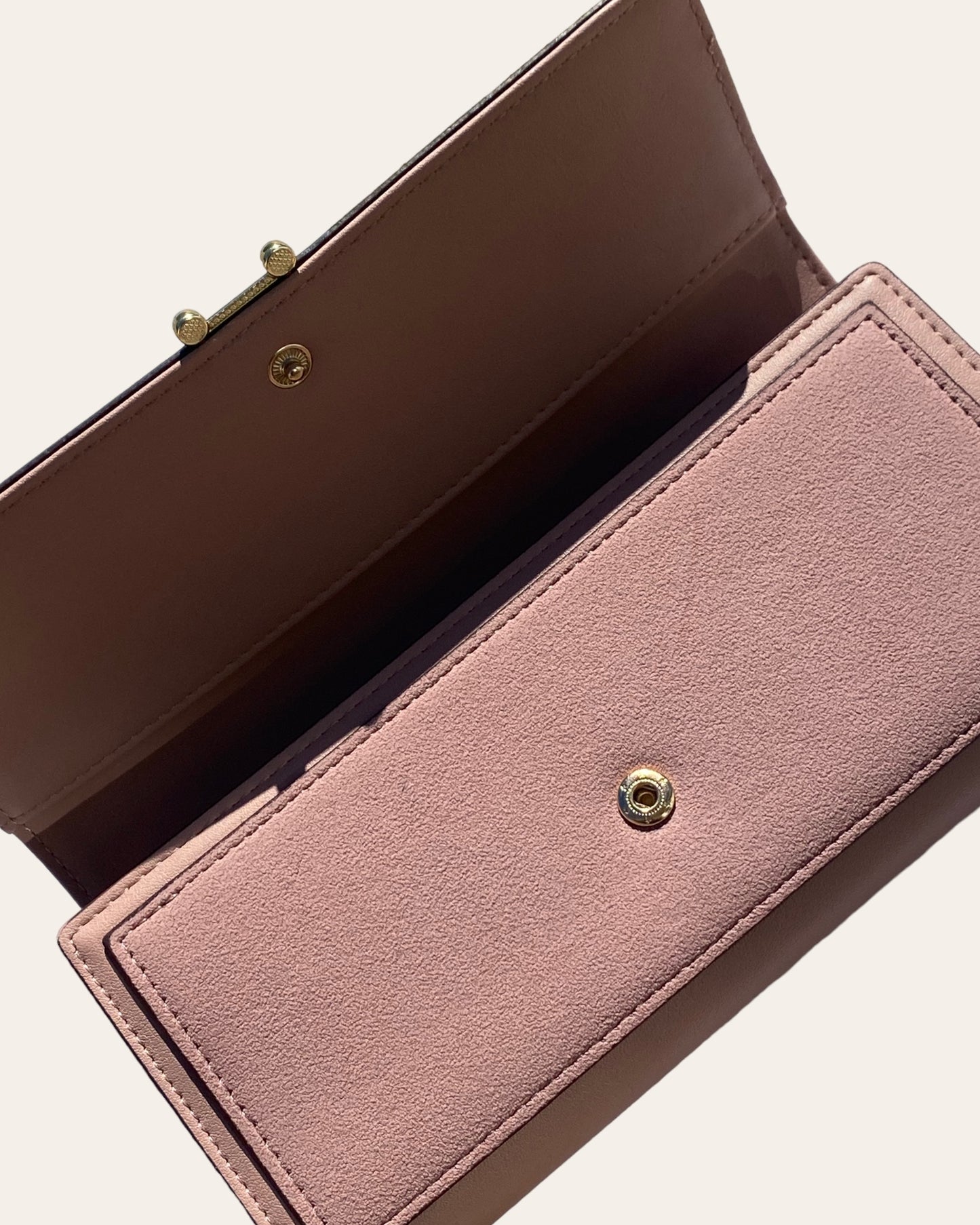 Long Leather Wallet (Pink)