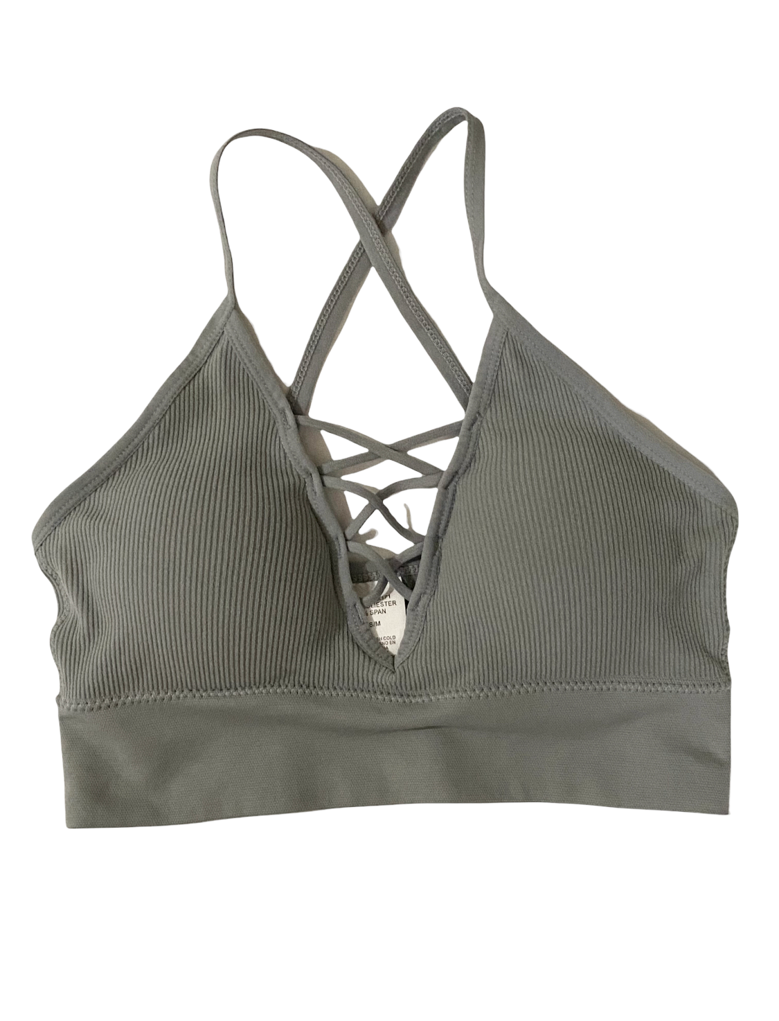 Criss cross sports bra