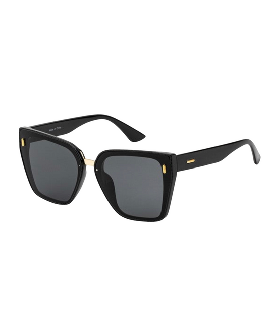 Oversized Cat Eye Sunglasses (Black)